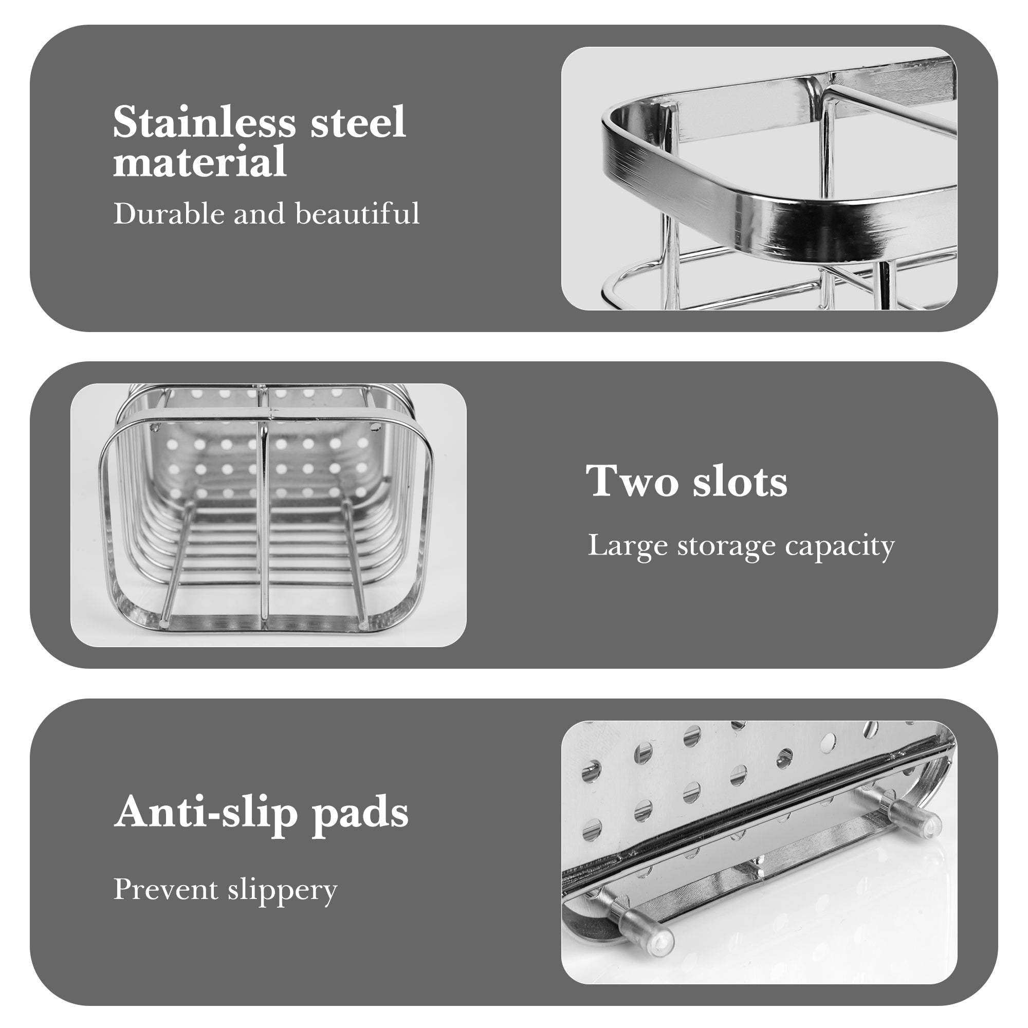 Linkidea Electric Toothbrush Holder, Stainless Steel Vanity Toothpaste Stand, 2 Slots Countertop Organizer Compatible with Oral-B iO Series, Spinbrush Pro 7AM2M (Silver)