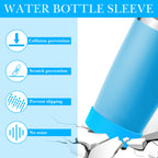 Linkidea 2 Pack Water Bottle Boot Compatible with YETI Tumbler 20oz/30oz, Travel Mug 20oz/30oz, Silicone Anti-Slip Waterbottle Bottom Sleeve Cover Protector (Blue)