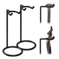 Linkidea 2 Pack Stainless Steel Safety Razor Holder, Travel Shaving Stand, Compatible with Gillette Fusion 5, ProShield, Mach 3 Long Handle Razor (Black)