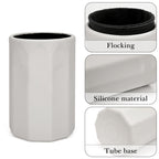 Car Cup Holder Sunglasses Stand, Extra Large Grey Soft Silicone Eyewear Organizer with Plush Lined, Sun Shades Easy Access Storage, Scratch Protection