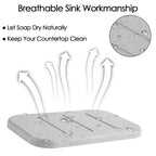 Linkidea 2 Pack Diatomite Soap Dish, Fast Drying Soap Saver, Soap Bar Holder for Bath Shower, Self-Dry Soap Container (Gray)