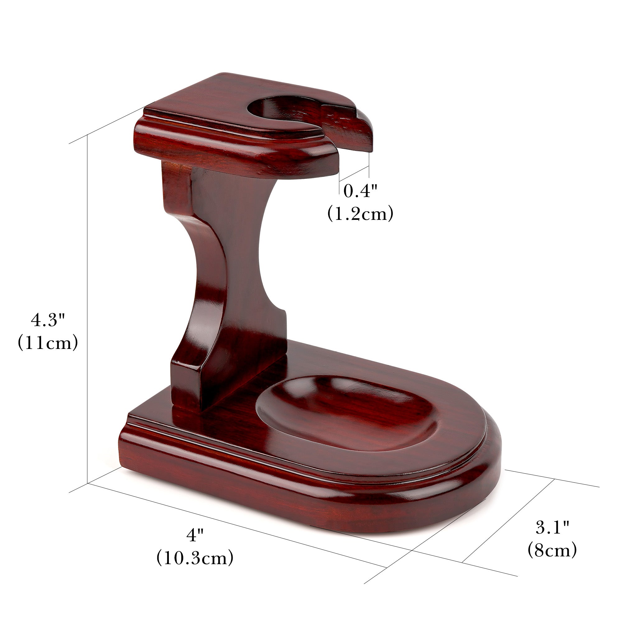 Linkidea Wooden Tobacco Pipe Stand Holder Rack, Compatible with Most Smoking Pipes, Portable Pipe Display Organizer, Pipe Holder for Smoking Accessories (Red)