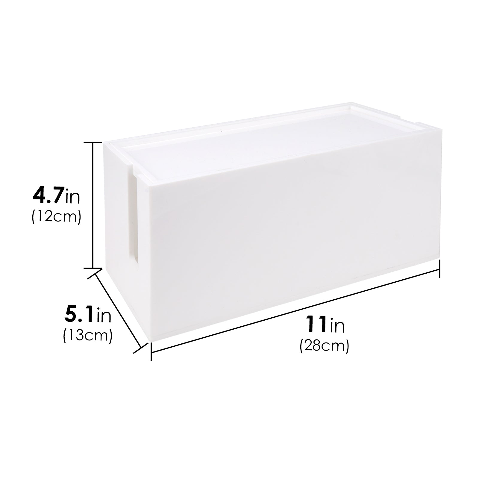 Linkidea Bathroom Cable Organizer Box for Electric Toothbrush & Razor Chargers, Cord Hider Storage Case, Countertop Clutter-Free Vanity Organizer (White)