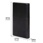 Linkidea 2 Pack Slim Cigarette Case, Portable Pocket Cigarette Box with Lighter Holder, Compact Cigarette Storage Case for Travel and Daily Use (Black)