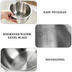 Linkidea 316 Stainless Steel Inner Pot Replacement Compatible with Zojirushi NS-LGC05XB NS-LAC05 3-Cup Rice Cooker, No Coating Cooking Bowl, Dishwasher Safe