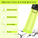 Linkidea 2 Pack Water Bottle Boot Compatible with Contigo Jackson Chill 2.0 20oz/24oz, Ashland Chill 20oz/24oz, Silicone Anti-Slip Bottle Bottom Bumper Protector (Chartreuse)