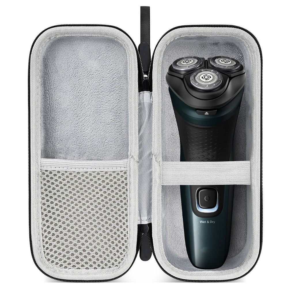 Linkidea Hard Shell Travel Case for Philips Norelco Shavers 2400, 3600 Series, Electric Razor Organizer & Protector, Men's Shaving Accessories Holder (Black)