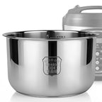 Linkidea Stainless Steel Rice Cooker Inner Pot Compatible with Aroma ARC-5000SB, No-Coating Replacement Bowl, Dishwasher Safe