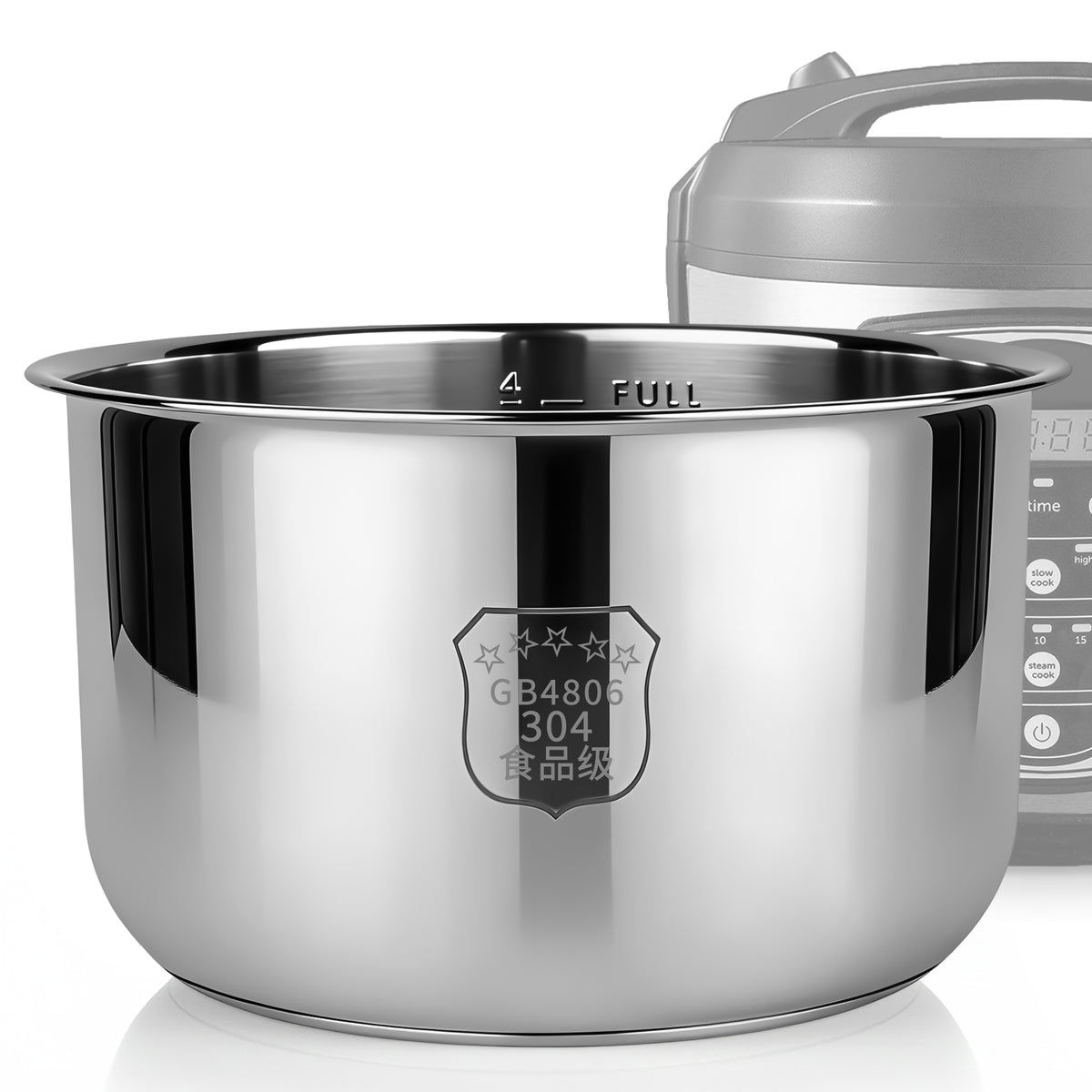 Linkidea Stainless Steel Rice Cooker Inner Pot Compatible with Aroma ARC-5000SB, No-Coating Replacement Bowl, Dishwasher Safe