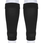 Linkidea Kids Soccer Leg Sleeve with Shin Guard Straps, Elastic Compatible with Grip Socks, Best Alternative to Soccer Athletic Socks for Child 6-8 Years (Black)