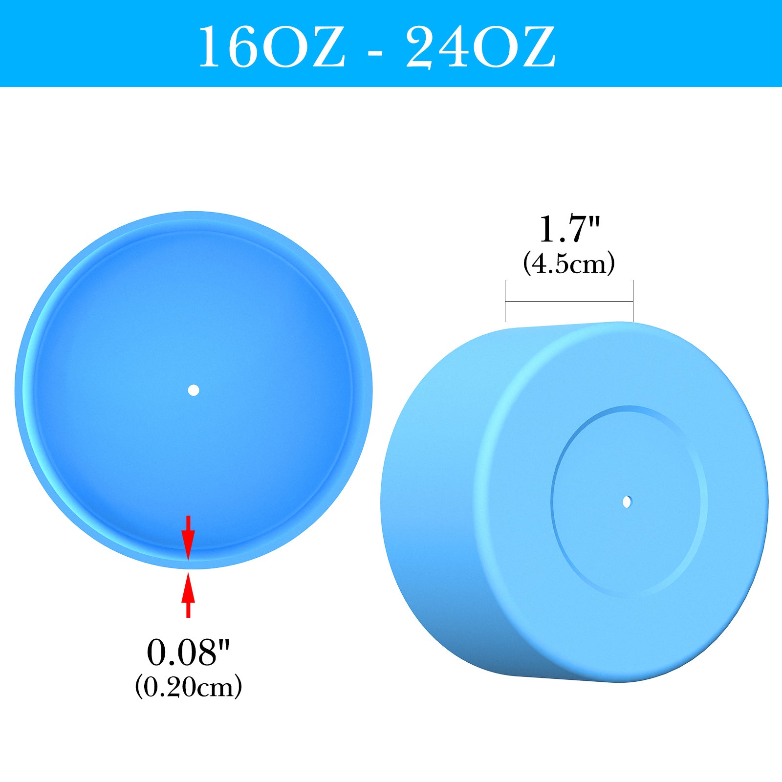 Linkidea 2 Pack Water Bottle Boot Compatible with Contigo West Loop 2.0 16oz/20oz/24oz, Huron 2.0 16oz/20oz, Silicone Anti-Slip Bottle Bottom Bumper Protector (Blue)