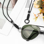Sunglasses Holder Necklace Strap with Alloy Glasses Ring, 2 Pack Adjustable Eyewear Retainer Anti-Lost Chain Cord