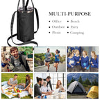 Linkidea Tumbler Carrier with Strap Compatible with YETI Rambler Tumbler 30oz, IRON °FLASK Classic Tumbler 2.0 20oz/24oz/32oz, Waterbottle Sling Bag Coffee Mug Holder, Shoulder Strap, Black