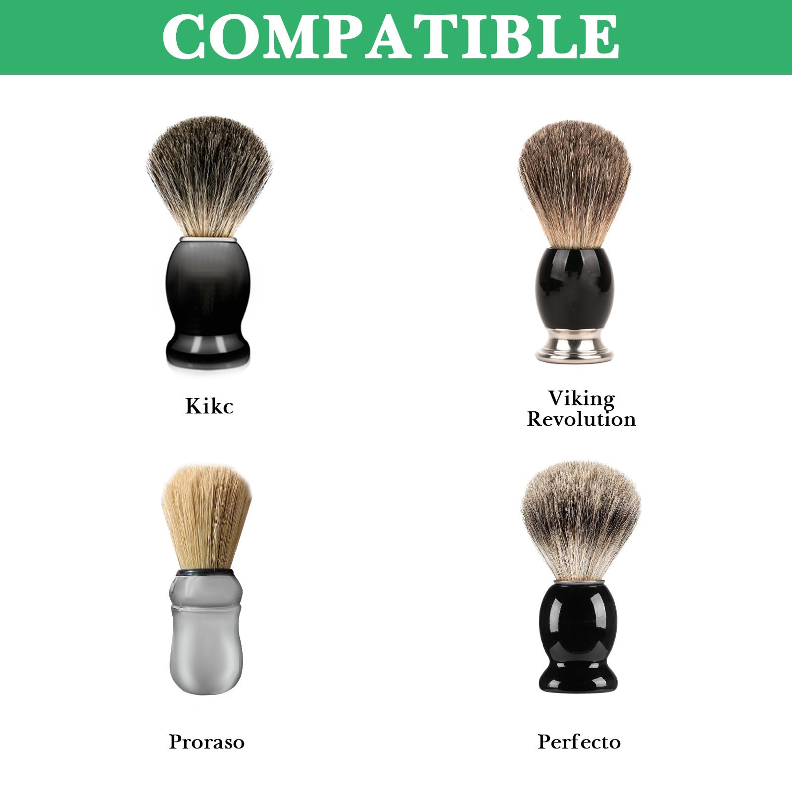 Linkidea Stainless Steel Razor Stand and Brush Holder with Non-Slip Base, Creative Bamboo Style Safety Shaver Organizer Compatible with Vikings Blade Chieftain, Odin (Grey)