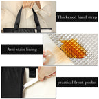 Linkidea Insulated Lunch Bag, Reusable Lunch Tote Bag with Zipper for Men & Women, Insulated Lunch Box Bag with Hand Strap Compatible with Bentogo, Iteryn, Bentoheaven, Ello, Natraprow (Black)