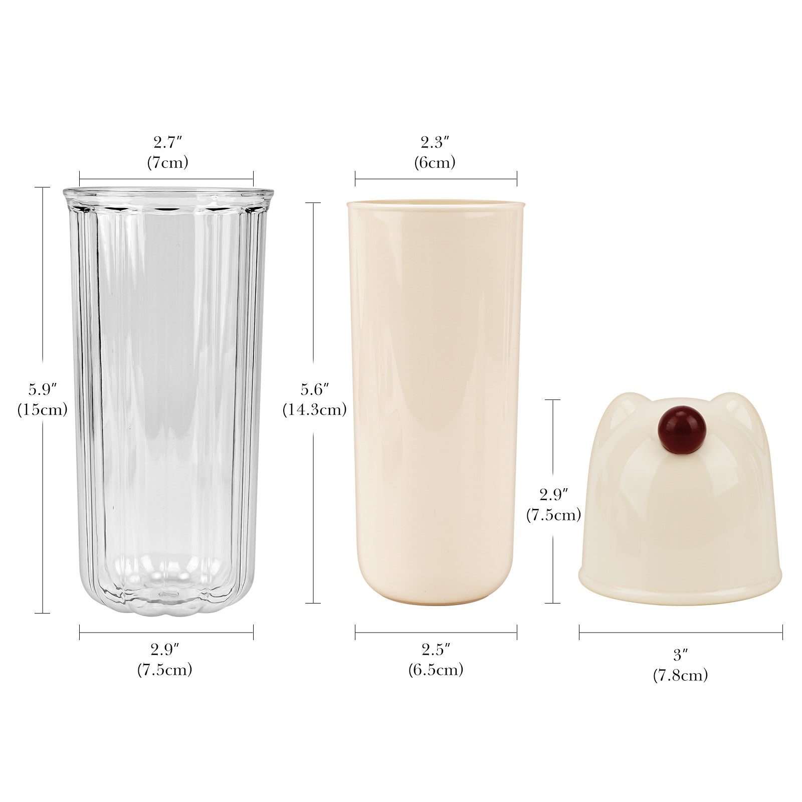 Linkidea Travel Toothbrush Toothpaste Container Cup, 3 in 1 Tooth Brush Holder with Mouthwash Cup, Multifunctional Toothbrush Case Compatible with Colgate Extra Clean, Oral-B CrossAction (Beige)