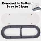 Linkidea Diatomite Bathroom Countertop Tray, Quick-Dry Soap Dispenser Holder & Soap Dish Organizer, Absorbent Vanity Sink Caddy with Removable Silicone Mat for Hand Soap Toiletries (White)
