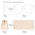 Extra Large Sunglasses Case, Oversized Sun Glasses Organizer Soft Bag Storage Organizer Compatible withDIOR Diorbay S1U Prada PR 59WS PR 63XS RB4401D RBS0101S RB8097 RB4098 (XXL, Yellow)