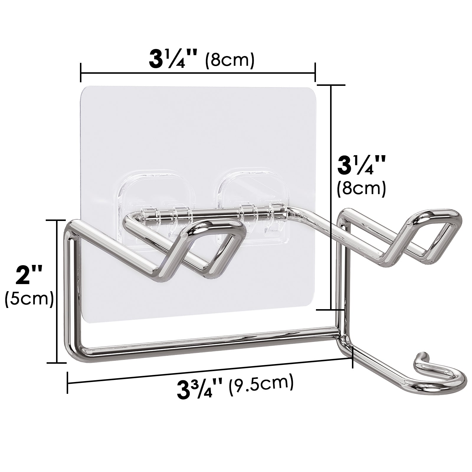 Linkidea Hair Dryer Holder Wall Mount, Self-Adhesive Bathroom Blow Hair Dryer Holder Organizer Compatible with Dyson and Most Hair Dryers