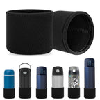 Linkidea 2 Pack Neoprene Water Bottle Boot Compatible with Thermos FUNTAINER Steel/Tritan 12oz/16oz, Ion8 Sport 12oz, JARLSON, Universal 2.3" - 2.7" Bottle Bottom Bumper Protector (Black)