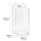 Linkidea Wall Mount Electric Toothbrush Holder for Shower, Plastic Power Brush Hanger, Self Adhesive Organizer Compatible with Oral-B iO Series, Philip Sonicare ProtectiveClean (Clear)