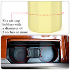 Car Cup Holder Sunglasses Stand, Extra Large Yellow Soft Silicone Eyewear Organizer with Plush Lined, Sun Shades Easy Access Storage, Scratch Protection