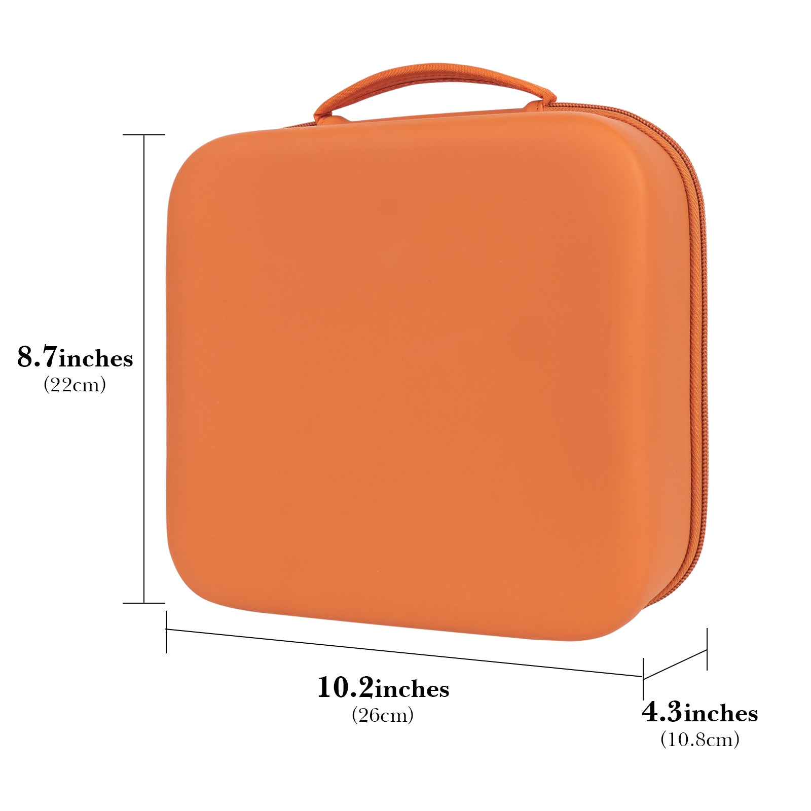 Linkidea Electric Lunch Box Carrying Case Compatible with Crock Pot, DUPASU, Aotto, LUNCHEAZE, Hard Shell Heated Lunch Box Bag with Space for Cable (Orange)