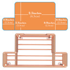 Linkidea Wall Mount/Countertop Toothbrush Holder for Shower, Stainless Steel Toothpaste Stand, 3 Slots Organizer Compatible with Colgate Extra Clean, Oral-B CrossAction (Rose Gold)