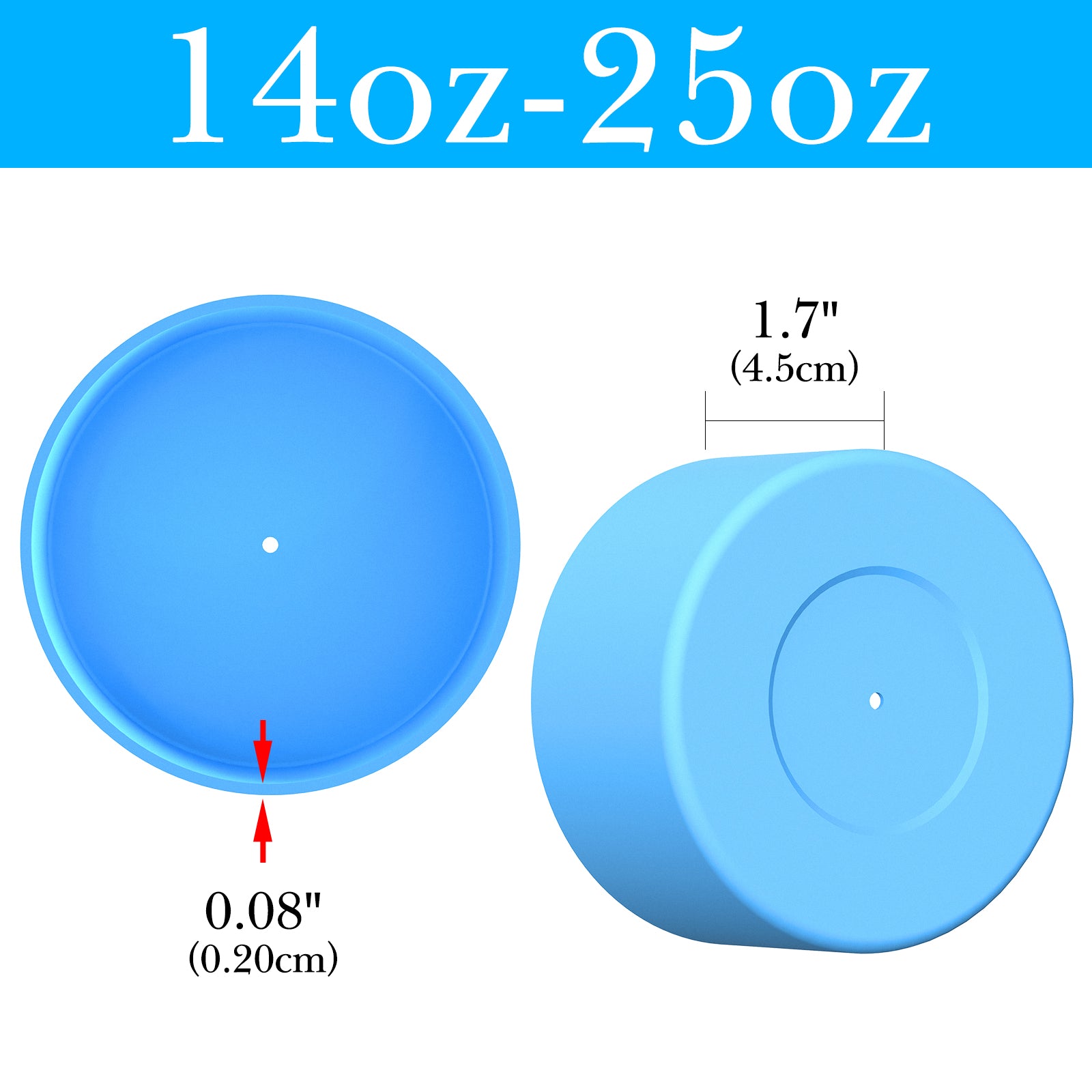 Linkidea 2 Pack Water Bottle Boot Compatible with CamelBak Eddy+20oz/25oz, Chute Mag 20oz/25oz, Carry Cap, Silicone Anti-Slip Bottle Bottom Bumper Protector (Blue)