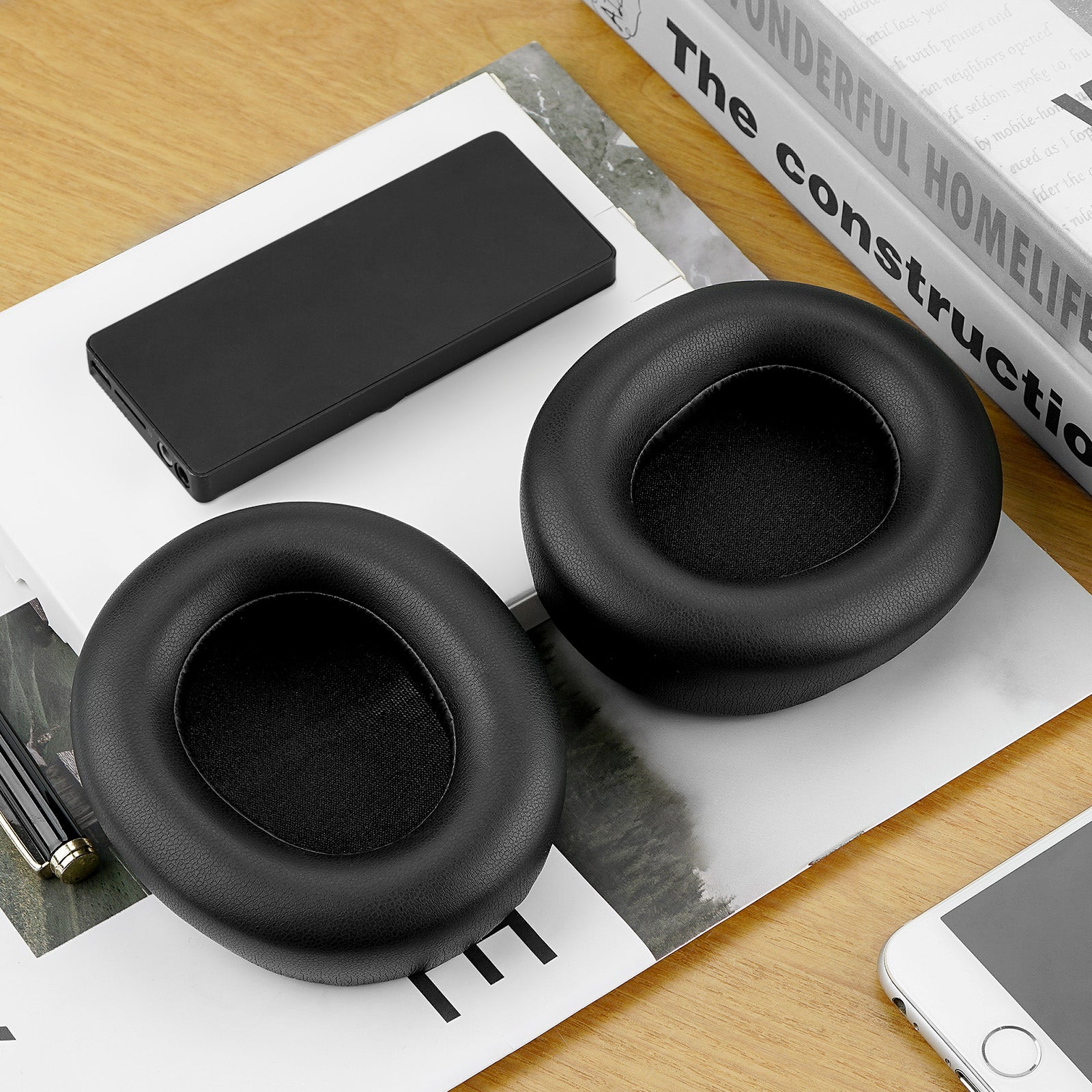 Linkidea Replacement Ear Pads for SteelSeries Arctis Nova Pro Wireless Headphones, Headset Earpads (Protein Leather / Black)