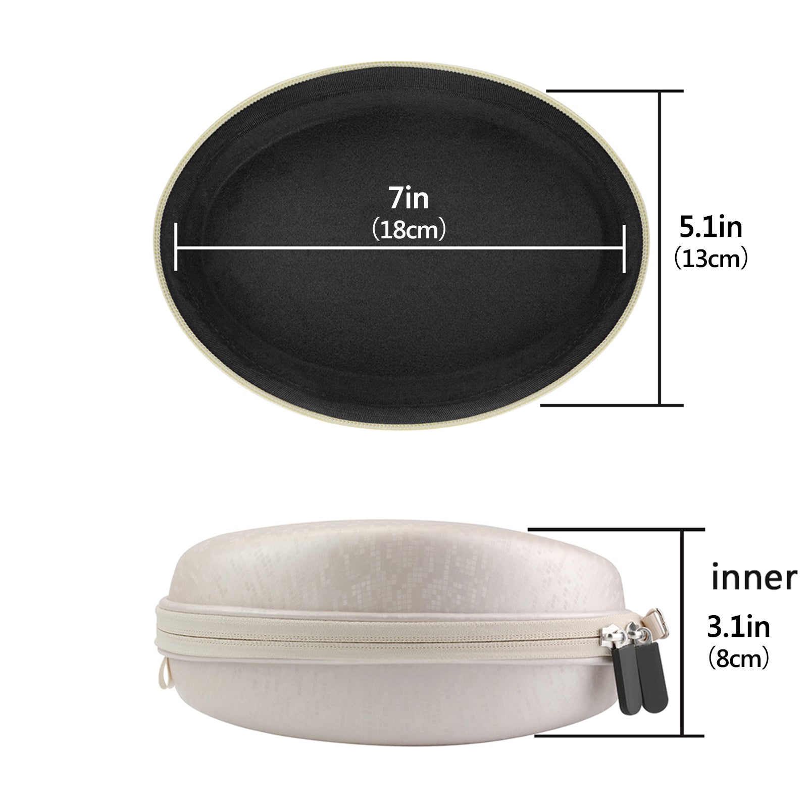 Linkidea Headphones Carrying Case Compatible with Anker Soundcore Q11i, Life Q35, Life Q10, Replacement Protective Hard Shell Travel Bag (Matte Gold)