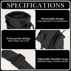 Linkidea Water Bottle Carrier with Strap Compatible with Owala FreeSip 24oz/32oz, IRON FLASK Wide Mouth 32oz, Bottle Shoulder Strap Bag Holder with Phone Pocket (Black)