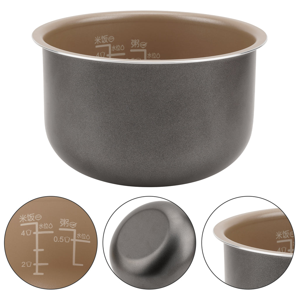 Linkidea Rice Cooker Aluminum Inner Pot Compatible with AROMA-ARC-954SBD, Dishwasher Safe, Replacement Bowl