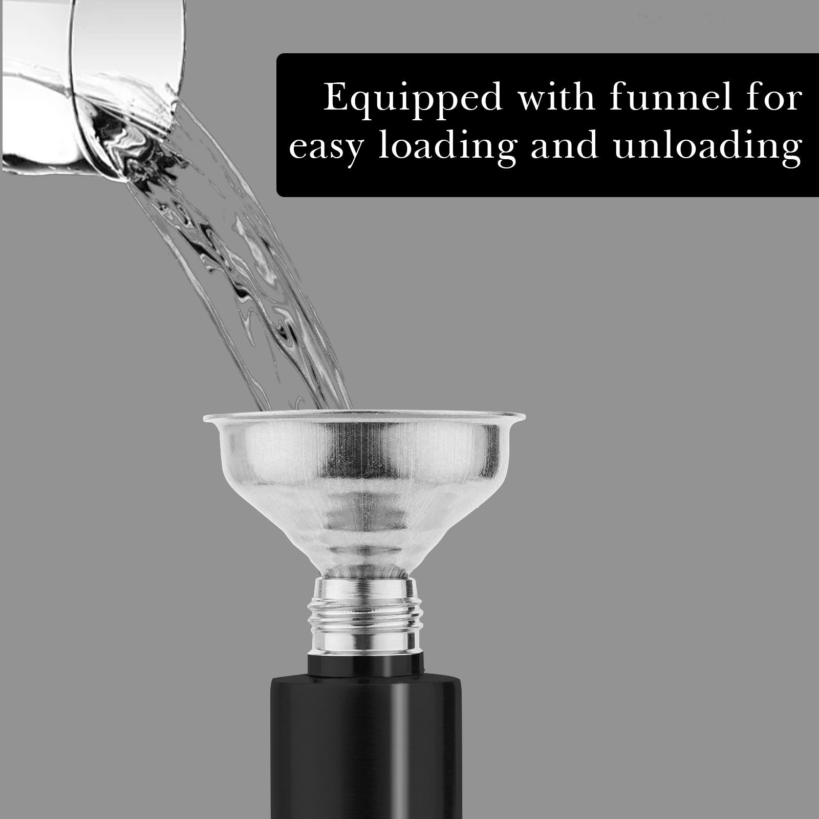 Linkidea Stainless Steel Hip Flask with Cigar Holder and Funnel, Portable Travel Flask for Cigars & Alcohol Storage (Black 2 Oz Capacity)