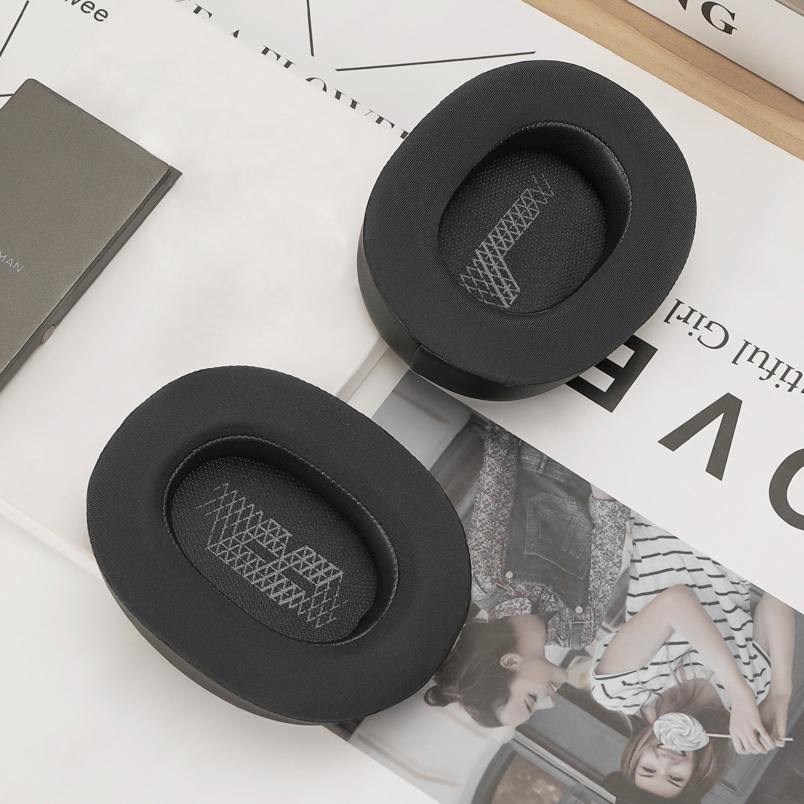 Linkidea Replacement Ear Pads Compatible with JBL Lifestyle E65 BTNC, Duet NC, Live 650 BTNC, Live 660 BTNC Headphones, Headset Earpads (Cooling-Gel / Black)