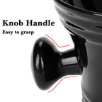 Linkidea Plastic Shaving Bowl with Handle, Deep Textured Wet Shaving Cup, Traditional Wet Shaving Shaving Mug (Black)