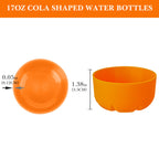 Linkidea 2 Pack Water Bottle Boot Compatible with 17oz ORIGINAL, BJPKPK, MIRA Cascade Cola Shaped Bottles, Silicone Bottle Bottom Sleeve Bumper Protector (Orange)