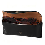 Linkidea Oversized Sunglasses Pouch, Large Frame Glasses Pouch for Sunglasses, Eyeglasses Travel Bag Compatible with Rayban Aviator Titanium/Reverse Warby Parker Johanna/Bridie
