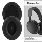 Linkidea Replacement Ear Pads for Sennheiser Momentum 4 Wireless Headphones (Protein Leather / Black)
