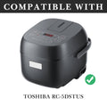 Linkidea Rice Cooker Stainless Steel Inner Pot Compatible with TOSHIBA RC-5DSTUS(H), Dishwasher Safe, No Coating Replacement Bowl