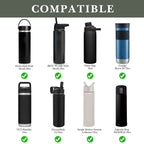 Linkidea Water Bottle Fence Sleeve with Hook Compatible with YETI Rambler Bottle 18oz, Hydro Flask Wide Mouth Bottle 18oz/20oz, Neoprene Bottle Shoulder Strap Bag for Outdoor Sports, Camo