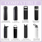 Linkidea Water Bottle Carrier with Strap Compatible with Owala FreeSip 24oz/32oz, IRON FLASK Wide Mouth 32oz, Bottle Shoulder Strap Bag Holder with Phone Pocket (Purple)