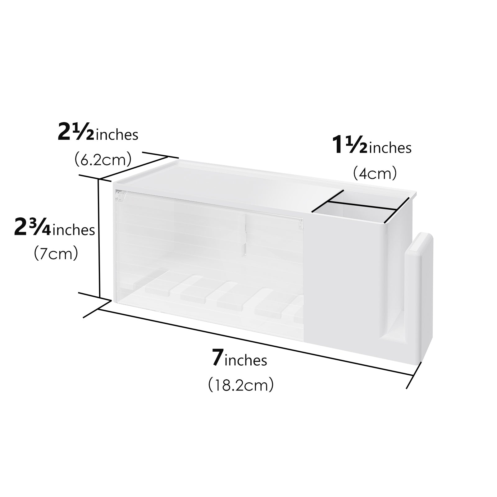 Linkidea 5 Slots Wallmount Toothbrush Holder with Cover for Shower, Plastic Multifunctional Toothpaste Toothbrush Organizer Compatible with Oral-B Cross Action, Colgate Renewal(White)