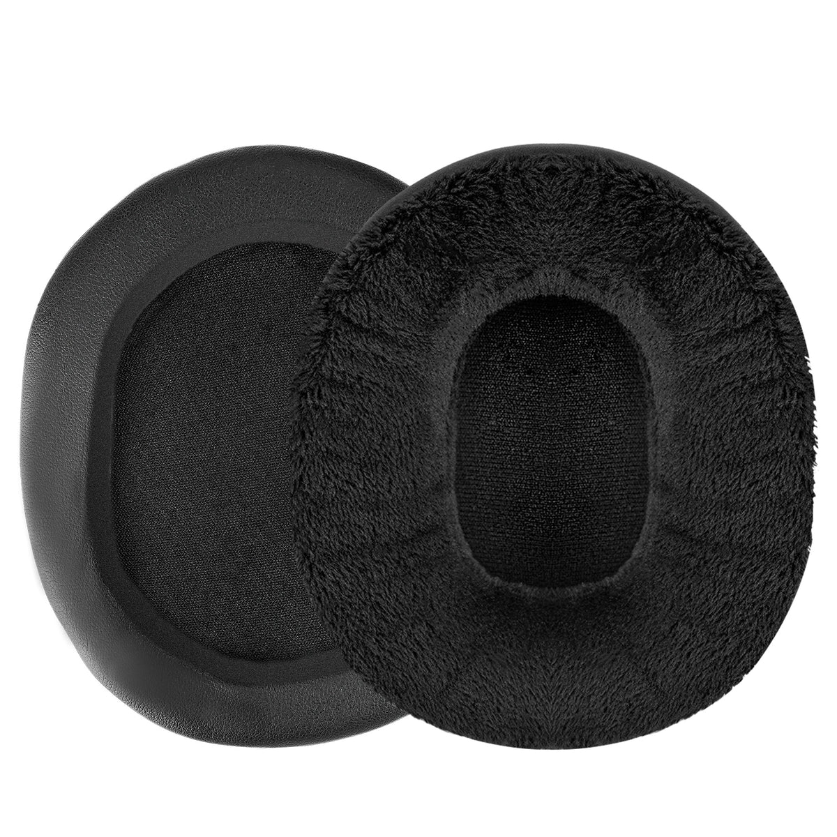 Linkidea Hybrid Velour Replacement Ear Pads for Audio-Technica ATH-M50X, M50XBT2, M40X, M70X and MSR7, Extra Thick Memory Foam Ear Cushions, Black