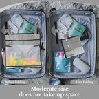 Linkidea 2 Pack Travel Mesh Bathroom Storage Bags, Portable Hanging Organizer Pouches with Suction Cup Hooks, Large Capacity for Toiletries, Bath Accessories, Shower, Camping, RV, Grey