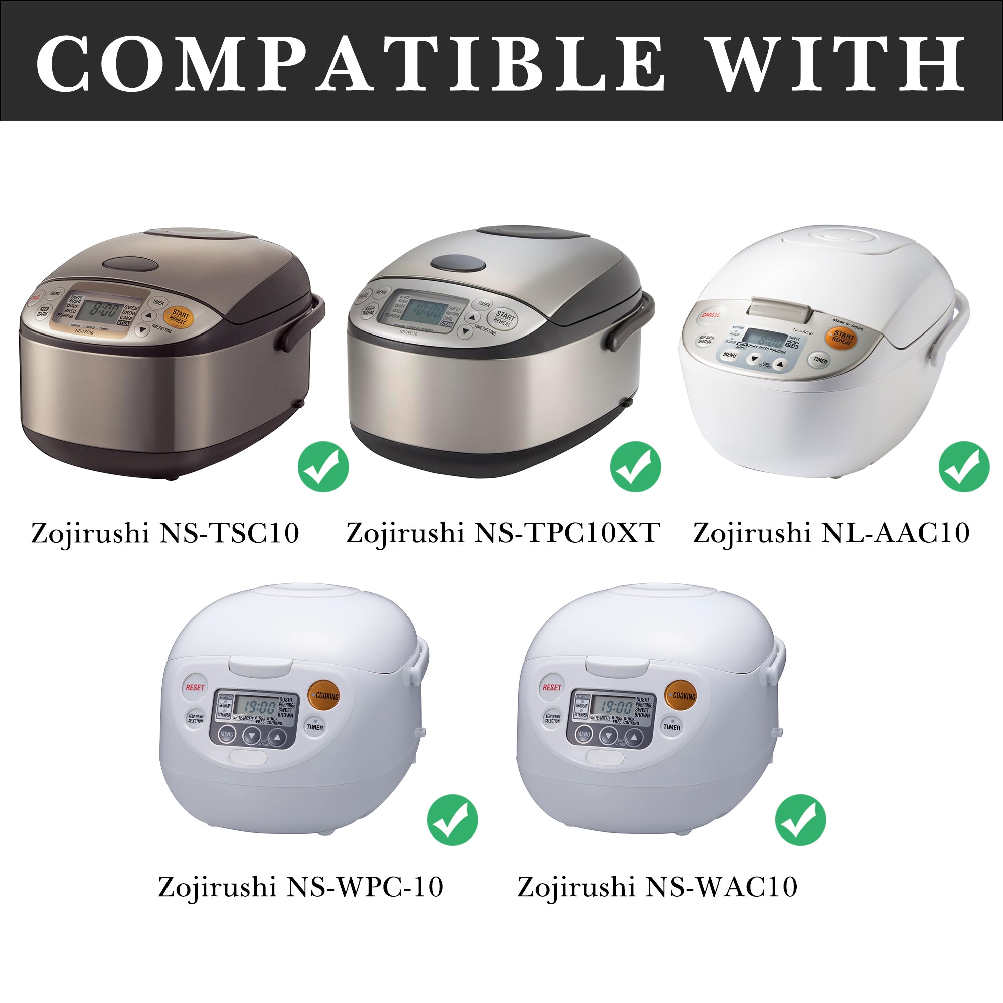 Linkidea Rice Cooker Stainless Steel Inner Pot Compatible with Zojirushi NL-AAC10,NS-TSC10, NS-WPC-10,NS-WAC10, NS-WAH10C, NS-TPC10XT, Dishwasher Safe, No Coating Replacement Bowl