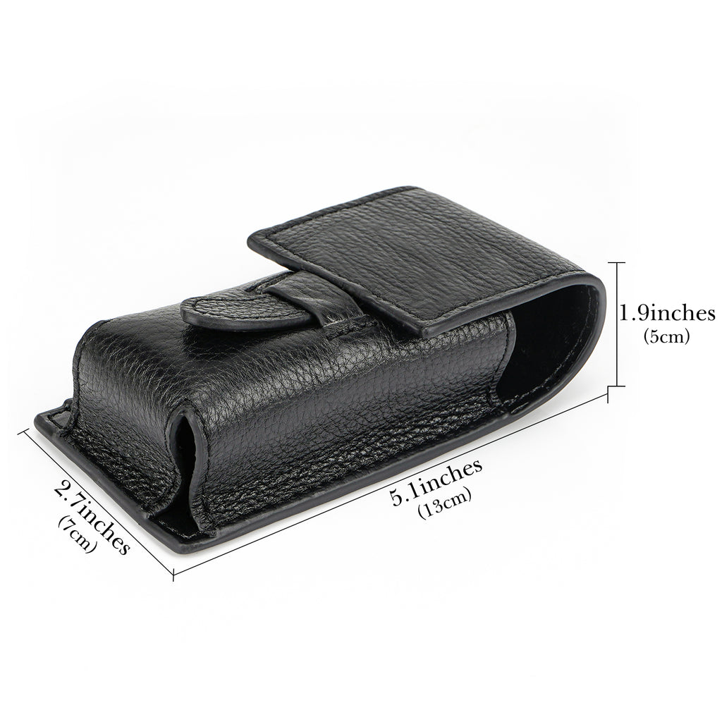 Linkidea Travel Shaving Brush Storage Case, Portable Organizer Bag, Compact Holder Compatible with Small Size Shave Brushes (Black)