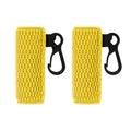 Linkidea 2 Pack Knitted Stretch Protective Sleeve with Lanyard, Soft Pocket Cover for 1" Diameter Slim Mini Devices, Portable Storage Sock for Stylus, Lip Balm (Yellow)