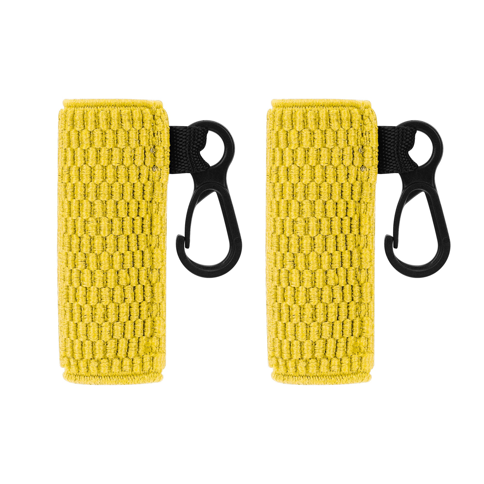 Linkidea 2 Pack Knitted Stretch Protective Sleeve with Lanyard, Soft Pocket Cover for 1" Diameter Slim Mini Devices, Portable Storage Sock for Stylus, Lip Balm (Yellow)