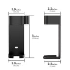 2 Pack Extra Large Curling Iron Holder Wall Mount for Devices Diameter Under 1.77" (4.5CM), Hair Styling Tool Storage Organizer, Black Hairdressing Hanging Rack Stand for Flat Irons, Curling Wands